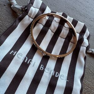 Henri Bendel Crystal-Studded Rose Gold Bracelet